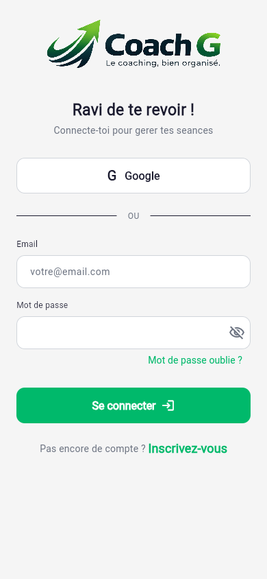 Connexion Coach G