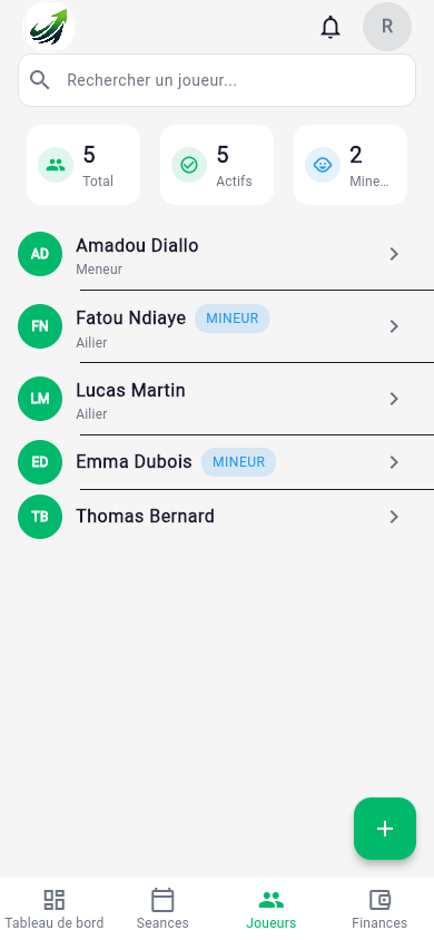 Liste joueurs Coach G